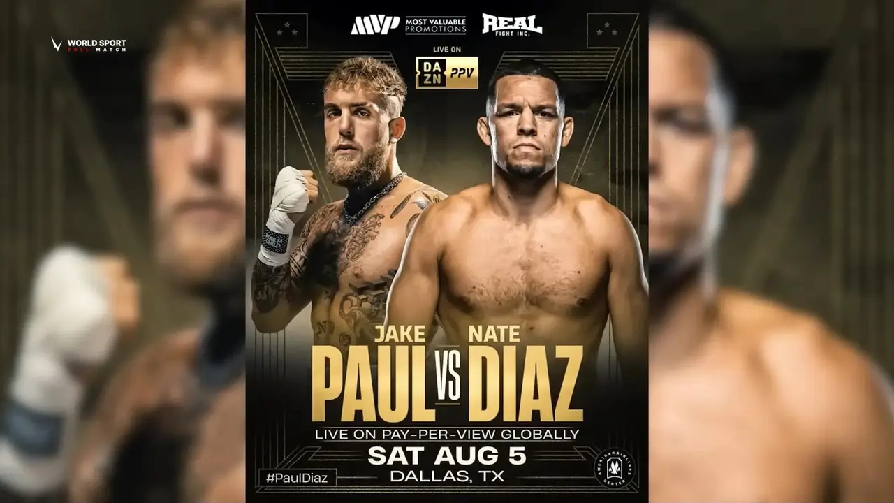 Full Fight Boxing Jake Paul vs Nate Diaz - Dallas, TX August 05, 2023